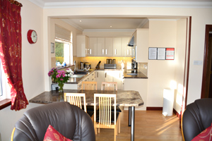 The kitchen in Shoreside Cottage